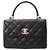 Borsa Chanel Matelassé Trendy CC Top Handle Flap Bag Nero