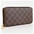 Louis Vuitton Zippy Wallet aus Damier Canvas Braun Damier ebene - Ansicht 3