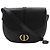 Borsa a tracolla Christian Dior nera con logo CD Nero