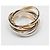 Cartier Trinity 5-Ring Band Ring Silber Golden - Ansicht 3