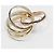 Cartier Trinity 5-Ring Band Ring Silber Golden - Ansicht 6