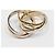 Cartier Trinity 5-Ring Band Ring Silber Golden - Ansicht 7
