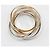Cartier Trinity 5-Ring Band Ring Silber Golden - Ansicht 8