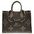 Borsa Louis Vuitton Monogram Giant OnTheGo MM Marrone