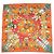 Carré Hermès Kachina di Kermit Oliver 90 cm Seta Arancione Marrone Rosa Bianco Rosso Blu Verde Giallo - vista 3