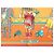 Carré Hermès Kachina di Kermit Oliver 90 cm Seta Arancione Marrone Rosa Bianco Rosso Blu Verde Giallo - vista 8