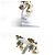 Orecchini Chanel Coco Mark Swing in perle sintetiche Bianco D'oro - vista 3
