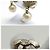 Orecchini Chanel Coco Mark Swing in perle sintetiche Bianco D'oro - vista 5