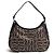 Borsa a tracolla stampata Salvatore Ferragamo Nero Multicolore Marrone scuro