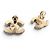 NUOVI ORECCHINI CHANEL LOGO CC & PERLE A64766 NEW GOLDEN EARRINGS D'oro - vista 7