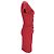 Vestido drapeado Gucci en viscosa roja - vista 4