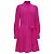 Abito camicia plissé a maniche lunghe in seta rosa Jason Wu Marrone