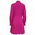 Abito camicia plissé a maniche lunghe in seta rosa Jason Wu Marrone - vista 4