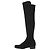 Bottes genou Stuart Weitzman en daim noir - vue 2