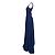 Abito maxi plissé Emilio Pucci in seta blu navy - vista 2