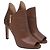 Botines de punta abierta Alane de Michael Michael Kors en piel marrón Castaño - vista 3
