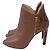 Botines de punta abierta Alane de Michael Michael Kors en piel marrón Castaño - vista 4