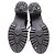 Stivaletti con lacci Prada Re-Nylon Metal Triangle in pelle nera Nero - vista 8