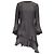 Vestido mini asimétrico con volantes Iro en cupro gris