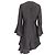 Vestido mini asimétrico con volantes Iro en cupro gris - vista 4