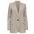 Blazer Tilia a righe con un bottone Vanessa Bruno in lino ecru Bianco Crudo