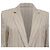 Blazer Tilia a righe con un bottone Vanessa Bruno in lino ecru Bianco Crudo - vista 2