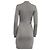 Michael Kors Metallic Logo Strick-Minikleid aus silberner Viskose Metallisch - Ansicht 4
