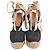 Décolleté con zeppa espadrilles Ralph Lauren Collection in cotone nero - vista 3