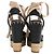 Décolleté con zeppa espadrilles Ralph Lauren Collection in cotone nero - vista 4