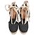 Décolleté con zeppa espadrilles Ralph Lauren Collection in cotone nero - vista 5