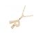 Autre Marque Collana Iniziale R in Au750 con Diamante Rosa - vista 3