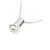 Autre Marque Collana in oro bianco Pt900 Au750 e diamanti Argento - vista 4