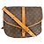 Louis Vuitton Saumur Handbag Monogram Canvas 35 Brown