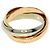 Anello Cartier Trinity in oro rosa bianco e giallo 18K - vista 3
