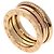Bulgari Anello Bvlgari B-zero1 3-Band in oro rosa 18K e diamanti
