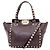 Borsa 2-Way con borchie Valentino Marrone scuro