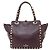 Borsa 2-Way con borchie Valentino Marrone scuro - vista 2