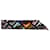 Sciarpa lunga Fendi Ribbon Nero Rosa Multicolore  - vista 6