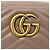 Borsa a tracolla con catena in pelle beige Gucci GG Marmont - vista 10