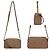 Borsa a tracolla con catena in pelle beige Gucci GG Marmont - vista 3