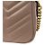 Borsa a tracolla con catena in pelle beige Gucci GG Marmont - vista 9