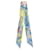 Hermès Sciarpa in seta azzurro chiaro e giallo Hermes Multicolore Blu chiaro  - vista 2