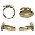 Anello Chanel Gold Band con strass D'oro - vista 3