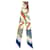 Hermès Sciarpa in seta multicolore Hermes Grand Apparat Blu Beige  - vista 1
