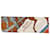 Hermès Sciarpa in seta multicolore Hermes Grand Apparat Blu Beige  - vista 8