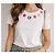 Camiseta Escada blanca de algodón con flores de strass Blanco Roja Azul Amarillo - vista 2