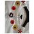 Camiseta Escada blanca de algodón con flores de strass Blanco Roja Azul Amarillo - vista 9