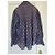 Autre Marque Blusa Fragonard a quadretti blu e rosa con stampa floreale - vista 3