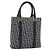 Borsa Christian Dior Trotter Canvas Blu Navy Oro Autentica 187370 D'oro