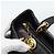 Borsa Christian Dior Lady Dior in pelle di agnello nera e oro Auth 186836SAV Nero D'oro - vista 10